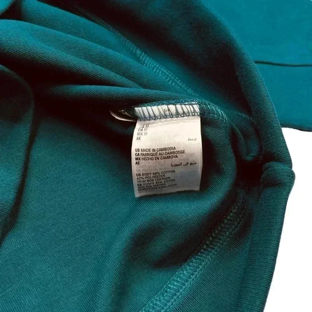 Tasso Elba 1/4 Zip Teal Green Cotton Blend Size Medium - Picture 7 of 11